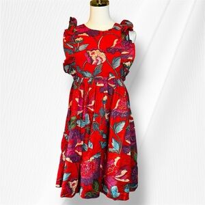 Marmellata dress kids girl Size14 red flowers